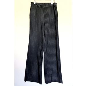 Rachel Roy Women's Black/White Striped Wide Leg Flared Pants